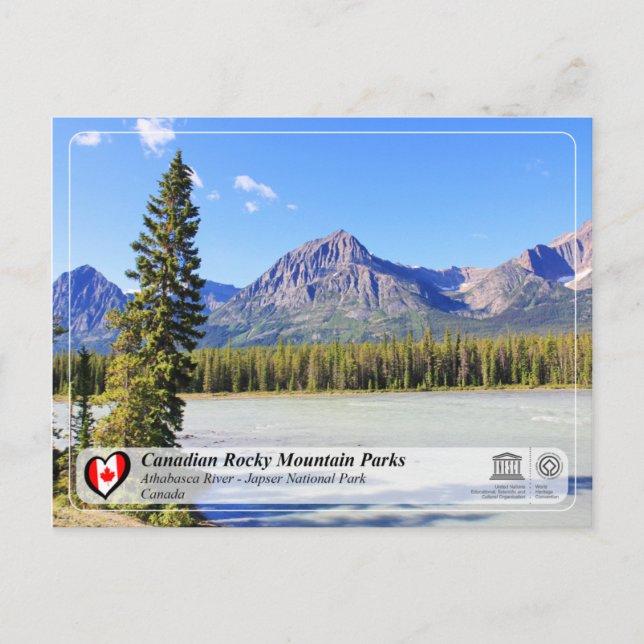 Carte Postale WHS UNESCO - Parc national du Jasper (Devant)