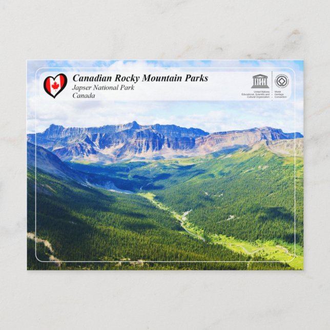 Carte Postale WHS UNESCO - Parc national du Jasper (Devant)