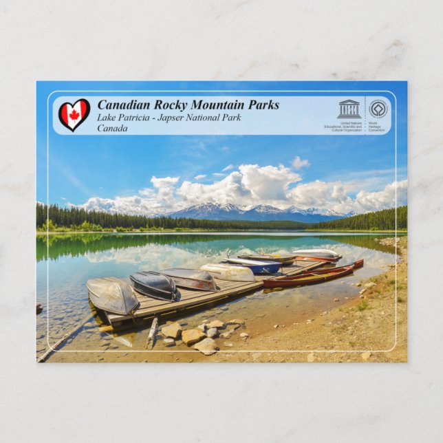 Carte Postale WHS UNESCO - Parc national du Jasper (Devant)