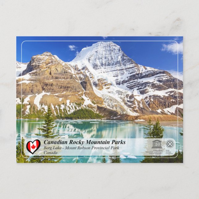Carte Postale WHS UNESCO - Parc provincial Mount Robson (Devant)
