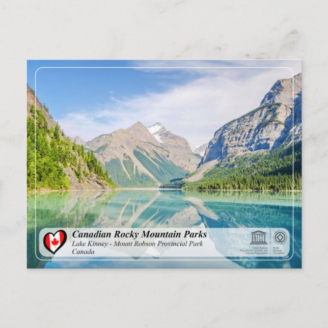 Carte Postale WHS UNESCO - Parc provincial Mount Robson (Devant)