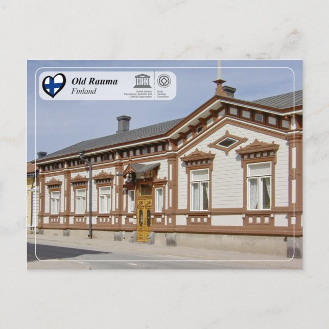 Carte Postale WHS UNESCO - Vieux Rauma (Devant)