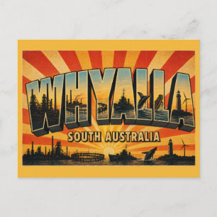 Carte Postale Whyalla Australie-Méridionale Steel City Art Vinta