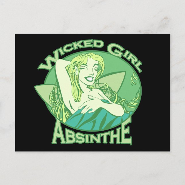 Carte Postale Wicked Girl Absinthe (Devant)