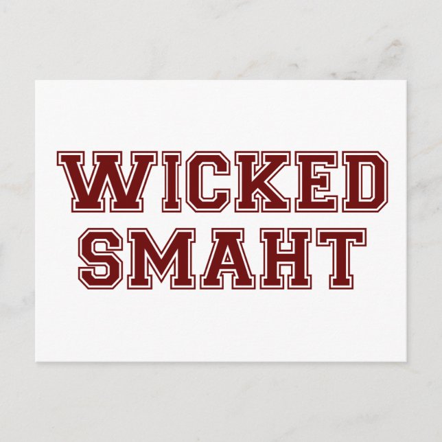 Carte Postale Wicked Smart (Smaht) College Boston (Devant)