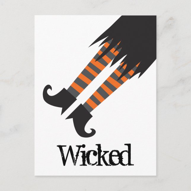 Carte Postale Wicked Witch Funny Halloween (Devant)