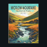 Carte Postale Wicklow Mountains National Park Irlande River Art<br><div class="desc">Design vectoriel de Wicklow Mountains. Le parc s'étend à travers le comté de Wicklow ainsi que de petites zones de South Dublin et Dún Laoghaire.</div>