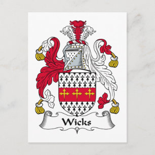 Carte Postale Wicks Family Crest
