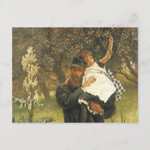 Carte Postale Widower par Tissot, Vintage de l'art du Portrait d