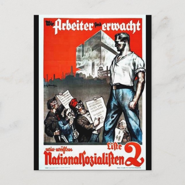 Carte Postale Wie Arbeiter Find Erwacht (Devant)