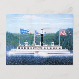 Carte Postale Wiehawken ferry à vapeur 1868