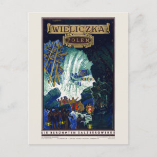 Carte Postale Wieliczka Pologne Poster vintage 1938