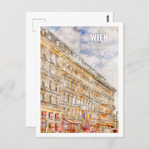 Carte Postale Wien Vienne Autriche célèbre Travel Place Watercol