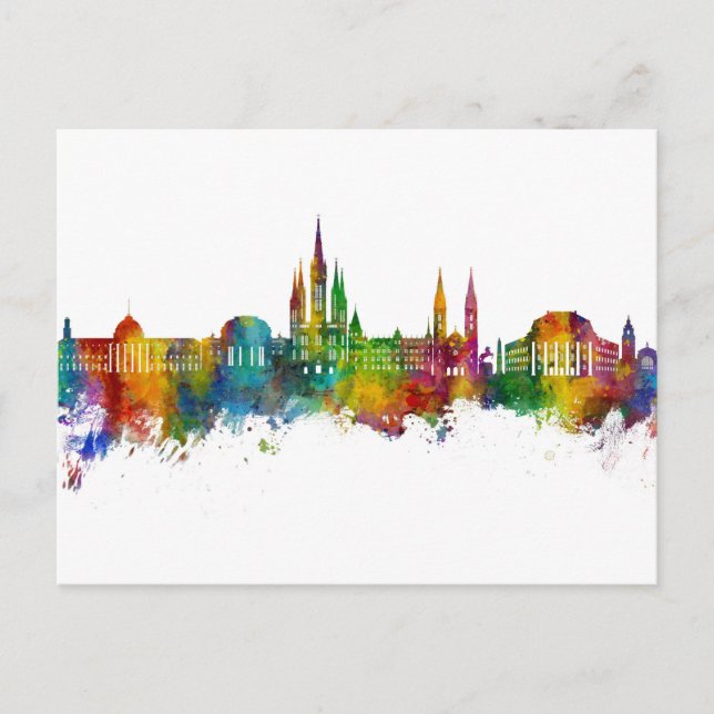 Carte Postale Wiesbaden Allemagne Skyline (Devant)
