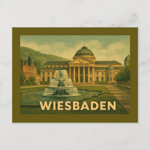 Carte Postale Wiesbaden Allemagne Ville Art