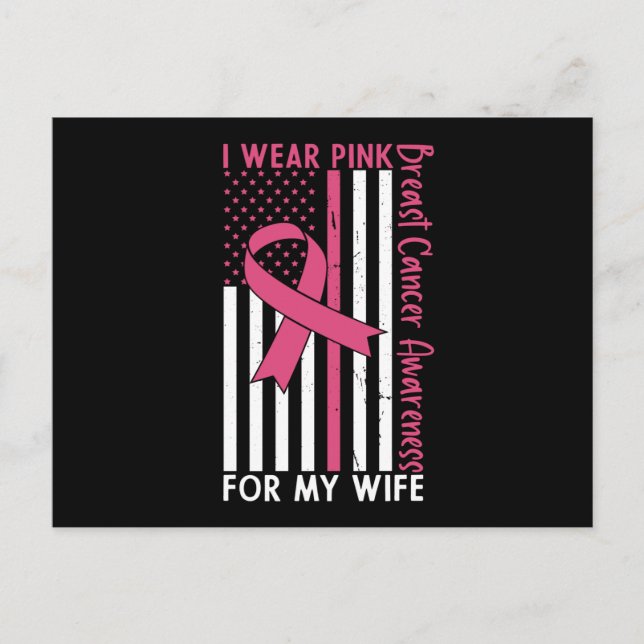 Carte Postale Wife Mom Mother Family Matching Breast Cancer Gift (Devant)
