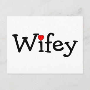 Carte Postale Wifey avec coeur
