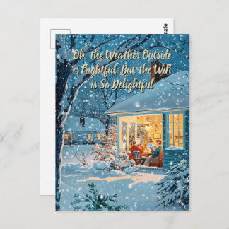 Carte Postale WiFi is So Delightful – Funny Christmas Postcard