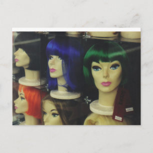 Carte Postale Wigs dans un magasin de Los Angeles
