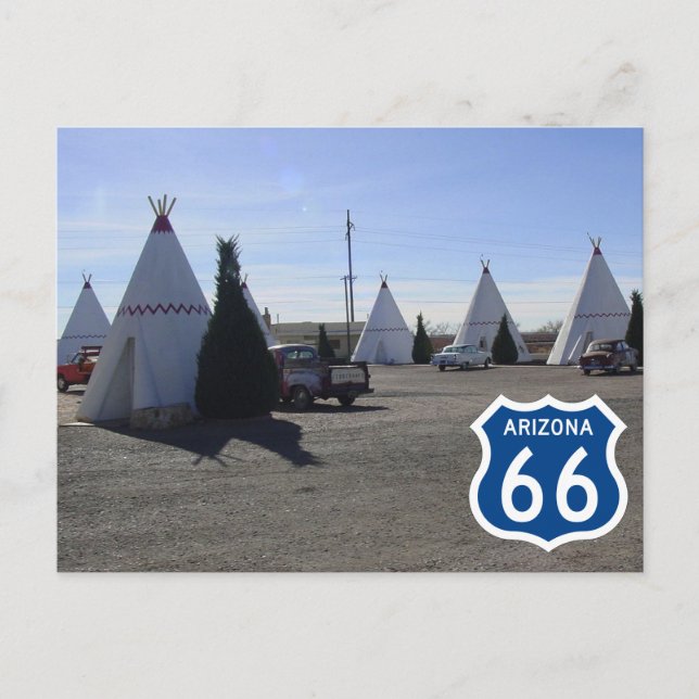 Carte Postale Wigwam Village Motel Route 66 Holbrook, Arizona Po (Devant)
