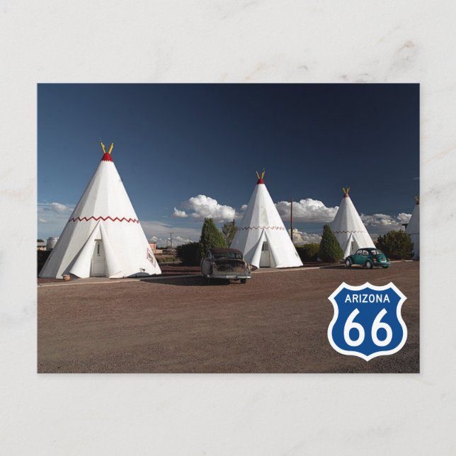 Carte Postale Wigwam Village Motel Route 66 Holbrook, Arizona Po (Devant)