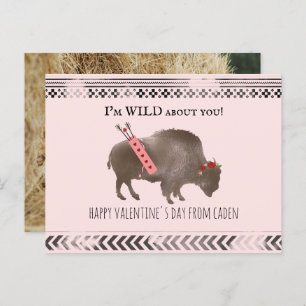 Carte Postale Wild About You Classroom Valentine Buffalo Photo