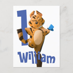 Carte postale Wild One Baby Tiger 1er Anniversaire