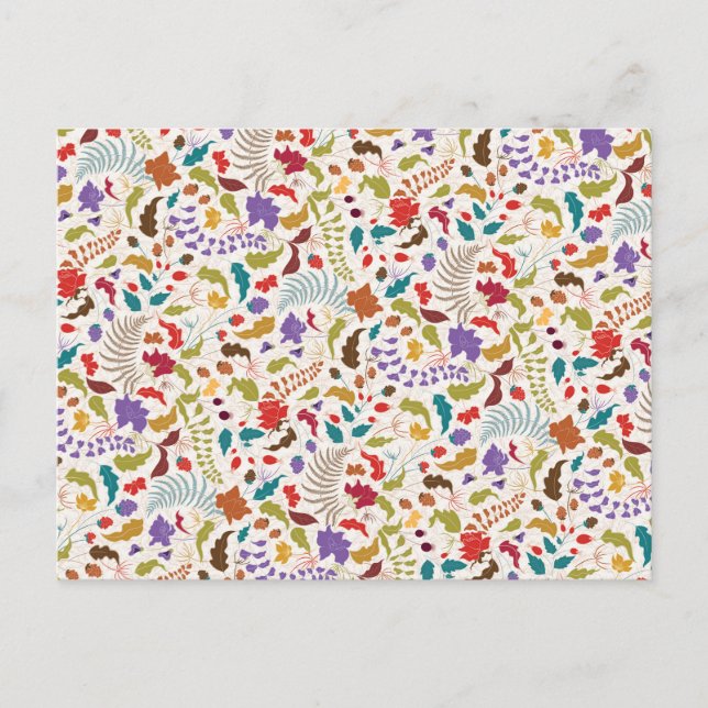 Carte Postale Wild Rose Woods Exotic Flower Garden Mariage (Devant)