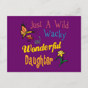 Carte Postale Wild Wacky et merveilleux cadeau de fille