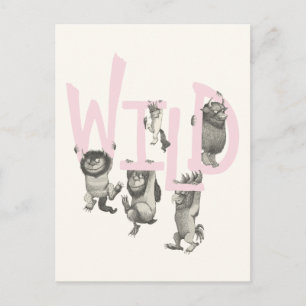 Carte Postale WILD   Wild Things et Max - Rose