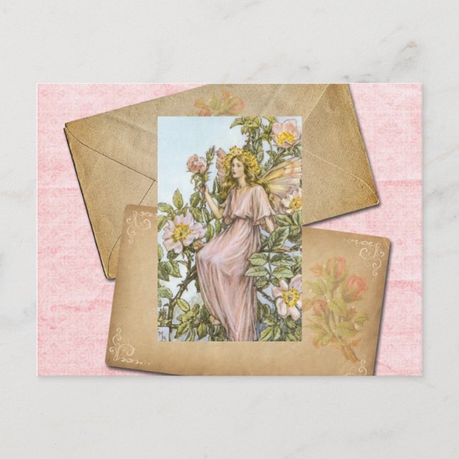 Carte Postale Wilde Rose Fairy Card (Devant)