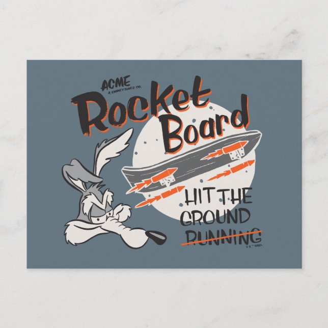 Carte Postale WILE E. COYOTE™ ACME Rocket Board (Devant)