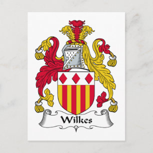Carte Postale Wilkes Family Crest
