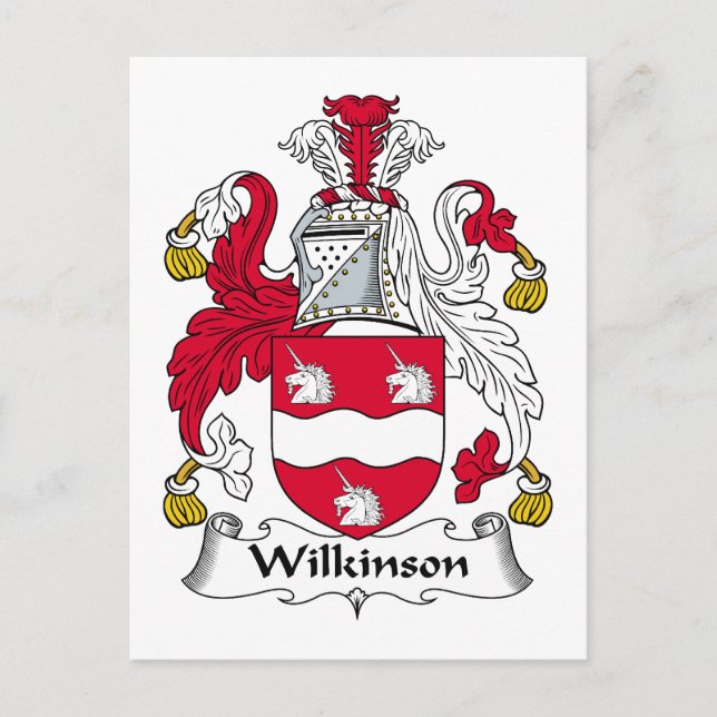 Carte Postale Wilkinson Family Crest (Devant)