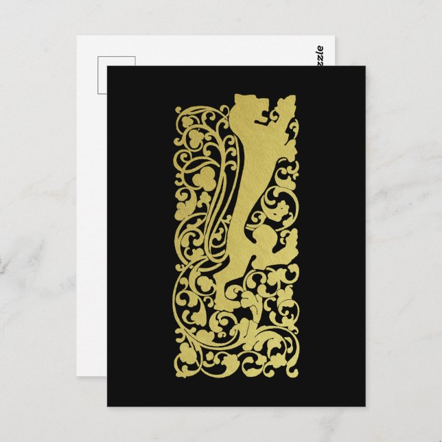 Carte Postale Will Bradley Heraldic Lion (Devant / Derrière)