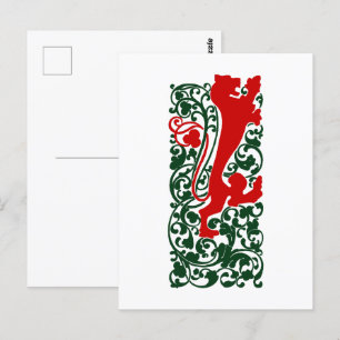 Carte Postale Will Bradley Heraldic Lion