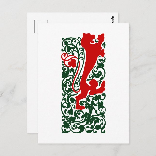 Carte Postale Will Bradley Heraldic Lion (Devant / Derrière)