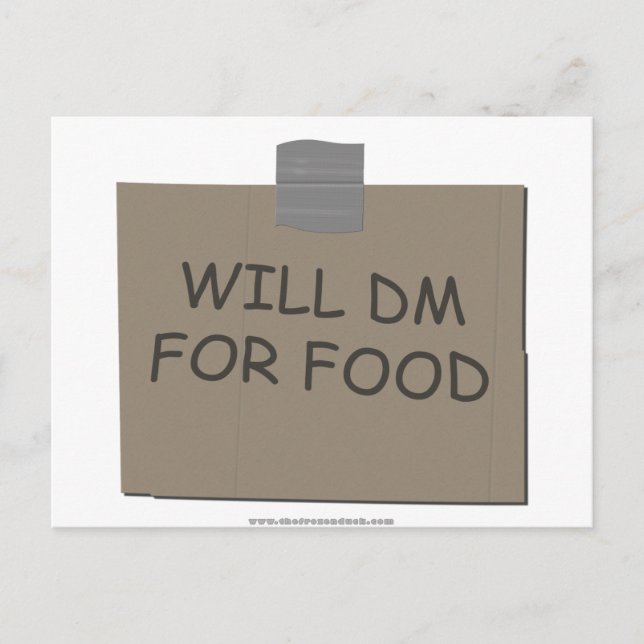 Carte Postale Will DM pour la nourriture (Devant)