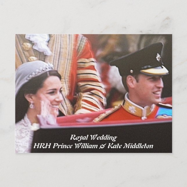Carte Postale Will et Kate Mariage royal (Devant)