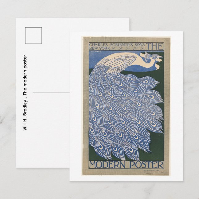 Carte Postale Will H. Bradley , L'affiche moderne (Devant / Derrière)