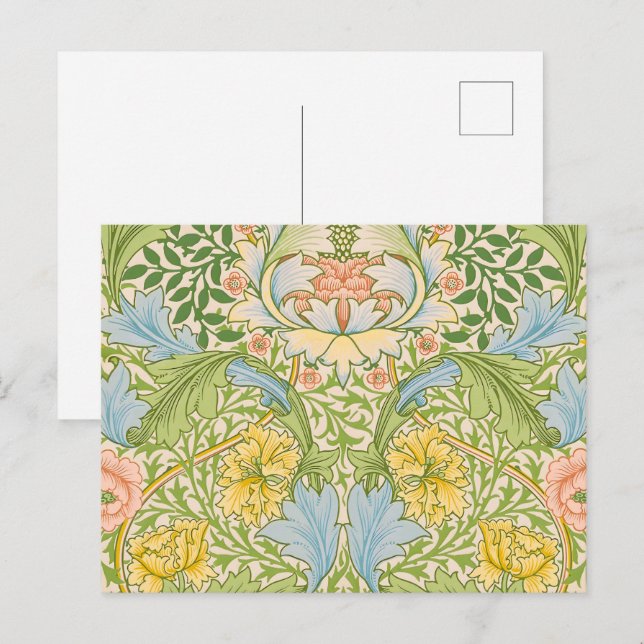Carte Postale Willam Morris Myrtle Garden Floral Classic (Devant / Derrière)