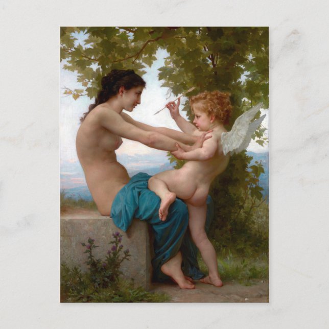 Carte Postale William-Adolphe Bouguereau Une Jeune Fille Défenda (Devant)