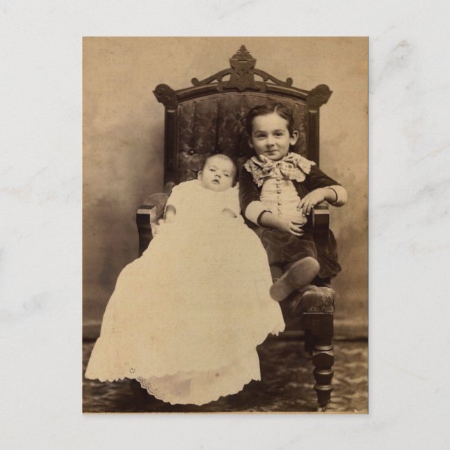 Carte Postale William & baby LAHR, vers 1880 (Devant)