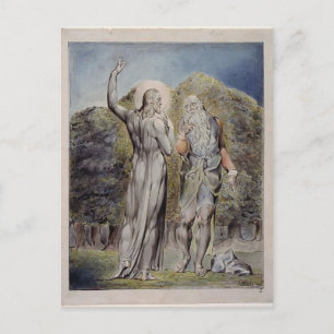 Carte Postale William Blake- Christ Tenté par Satan