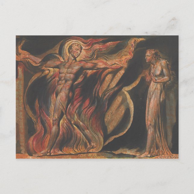 Carte Postale William Blake - Jérusalem, Plaque 26, Telles Visio (Devant)