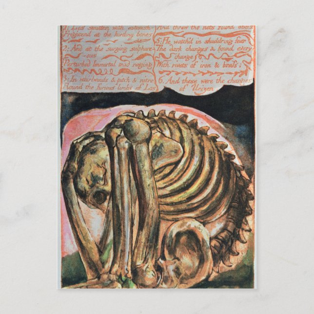 Carte Postale William Blake | La création d'Urizen en matière (Devant)