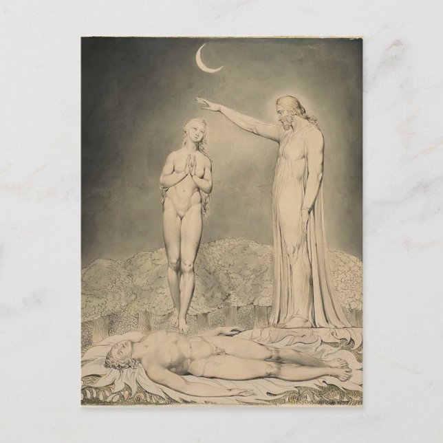 Carte Postale William Blake : Le paradis perdu de Milton (Devant)