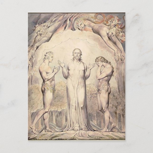 Carte Postale William Blake : Le paradis perdu de Milton (Devant)