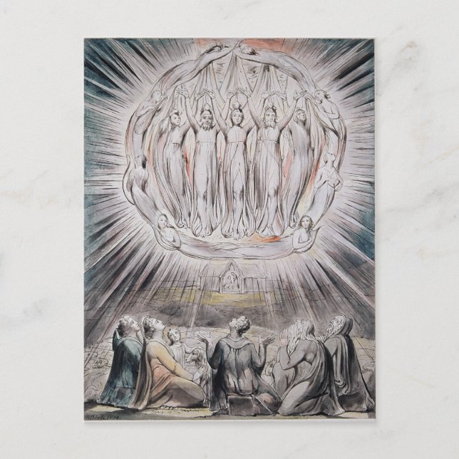 Carte Postale William Blake- Les anges qui apparaissent aux berg (Devant)