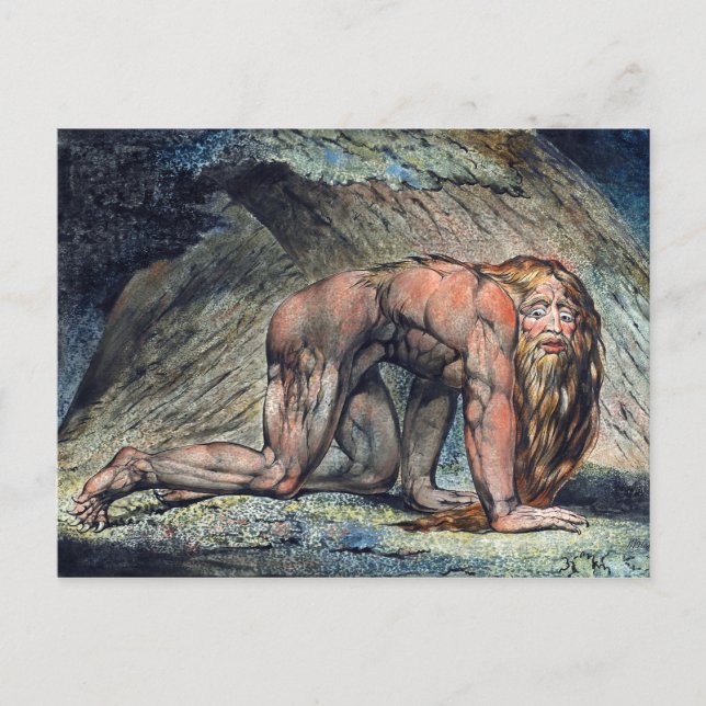 Carte Postale William Blake Nebucadnetsar (Devant)